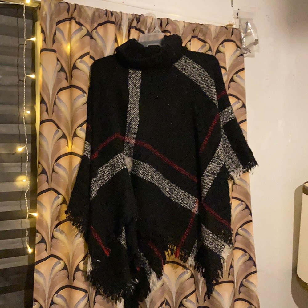 Scarf poncho.